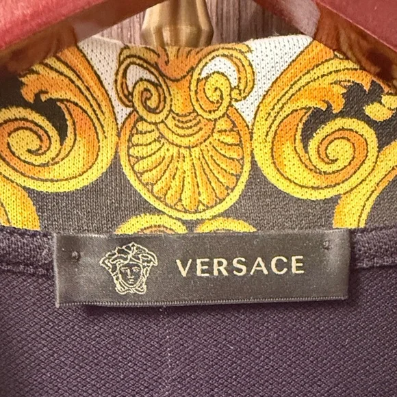 Versace Classic Black Polo Shirt brand NEW Large - Picture 5 of 16